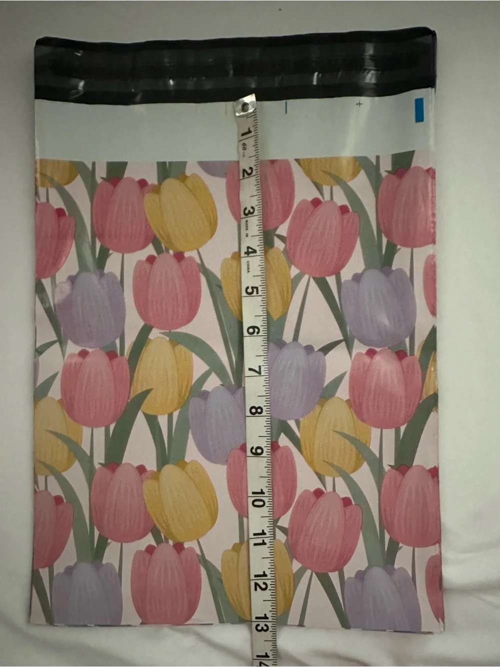 Spring Tulip Floral Print Poly Mailers Shipping Envelopes 10x13 25 Count